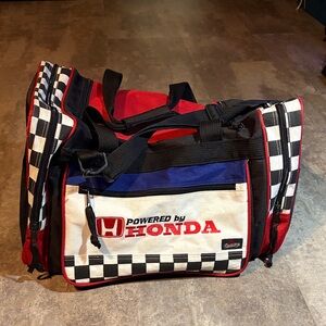 Honda Checkered Racing Duffle Bag Made by Choko Canada RARE